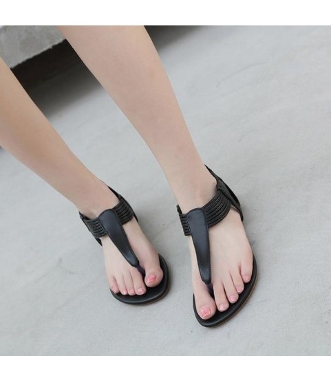 Flat Retro Gladiator Sandals  Boho Bohemia Beach Strap Sandals