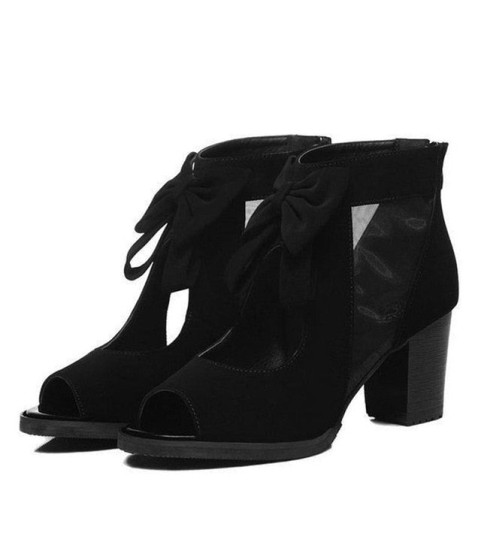 fashion butterfly-knot comfortable zipper sandals