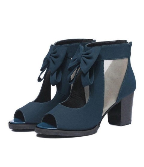 fashion butterfly-knot comfortable zipper sandals