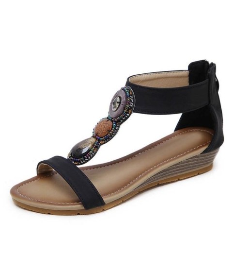 Bohemia Beach Sandals Sweet Ladies Brand Shoes