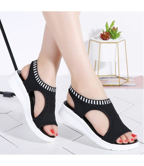 Female Summer Wedge Comfortable Slip-on Flat Sandals