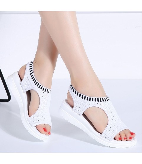 Female Summer Wedge Comfortable Slip-on Flat Sandals