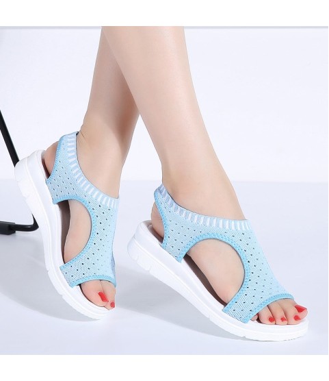 Female Summer Wedge Comfortable Slip-on Flat Sandals