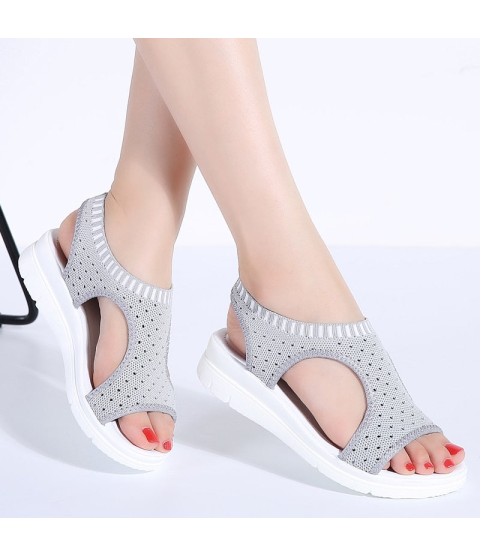 Female Summer Wedge Comfortable Slip-on Flat Sandals