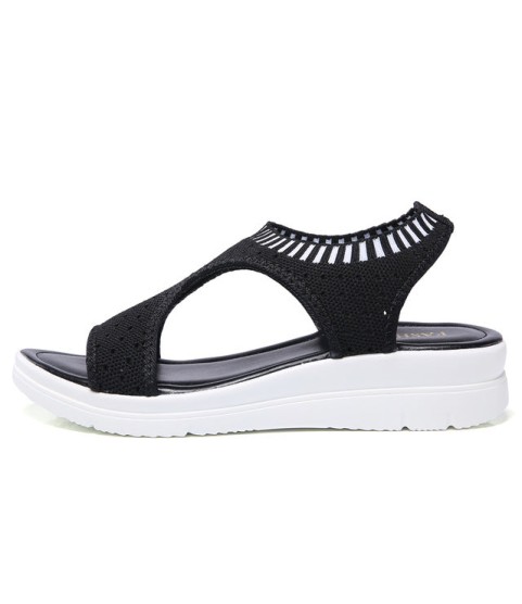 Female Summer Wedge Comfortable Slip-on Flat Sandals
