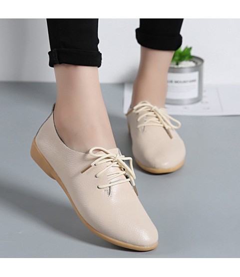 Genuine Leather Loafers Moccasins Soft Pointed Toe Casual Shoes