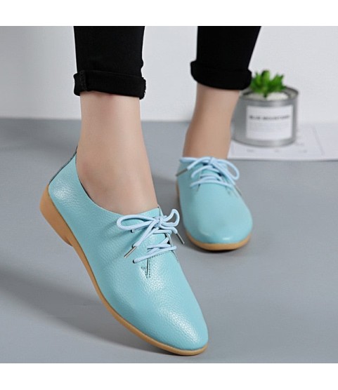 Genuine Leather Loafers Moccasins Soft Pointed Toe Casual Shoes