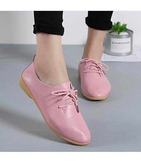 Genuine Leather Loafers Moccasins Soft Pointed Toe Casual Shoes